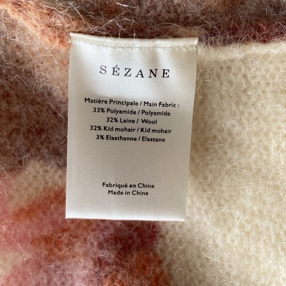 Sezane Alban Mohair Knit Floral Sweater Multi Colors Fits XS to S - Picture 7 of 17